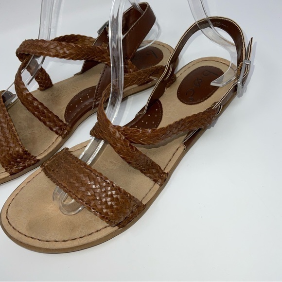 b.o.c. Dena Leather Sandals Brown Size9 - Picture 3 of 7